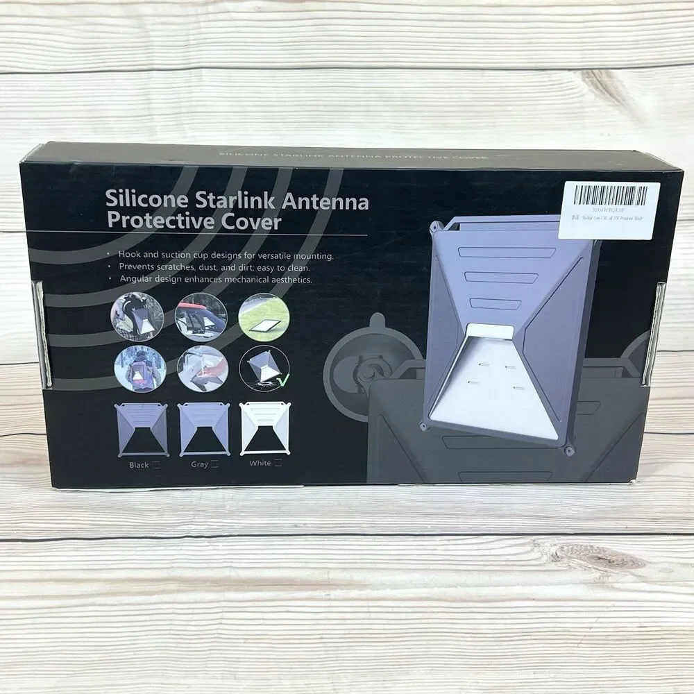 Starlink Mini Dish Silicone Protective Cover & Suction Cup Mount - Car/RV/Boat